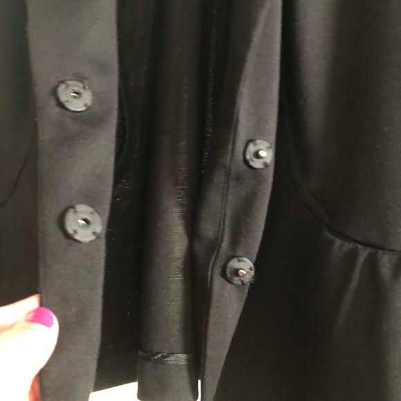 Black waist length jacket. Looks great with jeans. - Picture 3 of 3